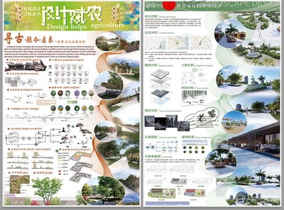 2024年景觀園林與建筑設計視覺呈現 競賽風展板、PS模板與分層素材全解析